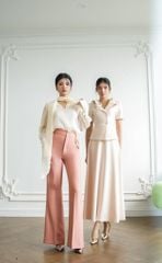 ÁO BLOUSE MĂNG SÉT PHỐI KHĂN VOAN CSM003
