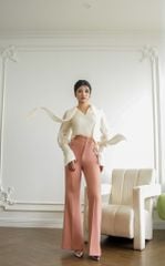 ÁO BLOUSE MĂNG SÉT PHỐI KHĂN VOAN CSM003