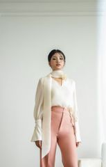 ÁO BLOUSE MĂNG SÉT PHỐI KHĂN VOAN CSM003