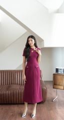 ĐẦM CHỮ A CỔ TRÒN DÁNG DÀI CV001