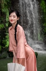 ÁO DÀI TẦM XUÂN DÁNG SUÔNG TAY LỠ CAD0003