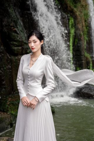 ĐẦM VESTON XẾP LY NHUYỄN CV0005