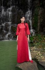 ÁO DÀI TẦM XUÂN DÁNG SUÔNG TAY LỠ CAD0003