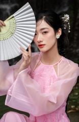 ÁO DÀI HẢI ĐƯỜNG CỔ YẾM XẺ TÀ TAY RỜI CAD0002