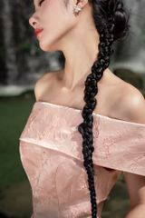 ÁO DÀI LINH LAN TRỄ VAI TÀ VIỀN BÈO SÓNG NƯỚC CAD0001