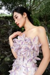 V1023 - Váy đầm thiết kế cúp ngực hoa đính thủ công - BELY