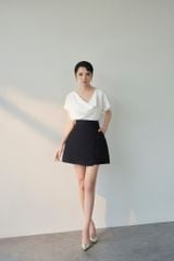 CHÂN VÁY NGẮN PHỒNG HÔNG HAI TÚI CHÉO CV1045