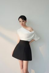 CHÂN VÁY NGẮN PHỒNG HÔNG HAI TÚI CHÉO CV1045