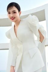 ÁO VEST CỔ TIM CHIẾT EO DRAPING HOA NỔI VS1098