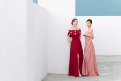 ĐẦM TRỄ VAI ĐÍNH HOA, XẺ TÀ V1089
