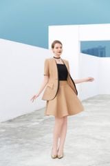 CHÂN VÁY NGẮN XÒE 7 MẢNH CẠP CAO CV1096