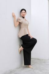 QUẦN SUÔNG RỘNG CẠP CAO XẾP 2 LI TRƯỚC Q1100