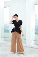 QUẦN SUÔNG RỘNG CẠP CAO XẾP 2 LI TRƯỚC Q1100