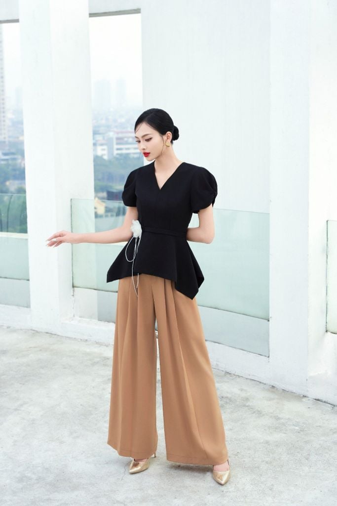 QUẦN SUÔNG RỘNG CẠP CAO XẾP 2 LI TRƯỚC Q1100