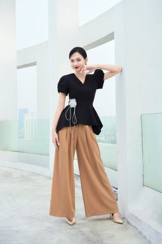 QUẦN SUÔNG RỘNG CẠP CAO XẾP 2 LI TRƯỚC Q1100