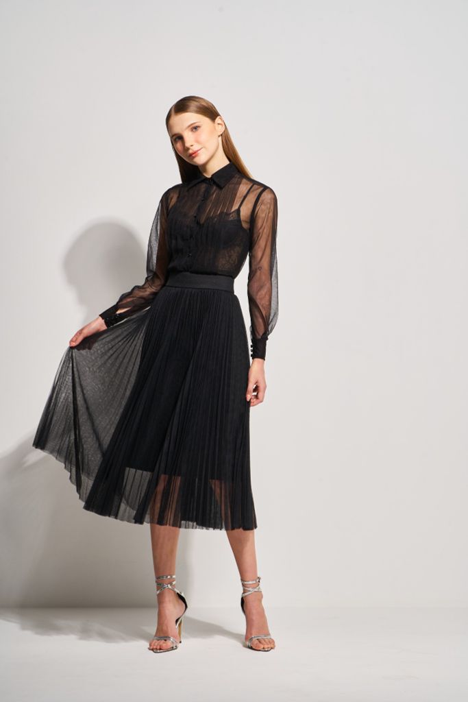 CHÂN VÁY DÀI VOAN DẬP LY CV851