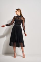 CHÂN VÁY DÀI VOAN DẬP LY CV851