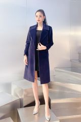 MT260 - Măng tô dạ tuyết suông vừa thiết kế cổ 2ve 2 trong 1 - BELY