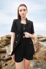 Q932 - Quần short cạp cao, thiết kế li mí trước sau - BELY