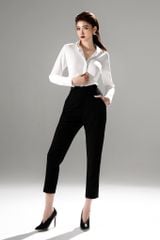 SM812 - Áo sơ mi lụa cổ Đức, dáng cơ bản thiết kế tay dài măng sét - BELY