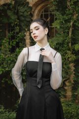 ĐẦM YẾM HAI DÂY DÁNG XOÈ XẺ ĐÙI V1034