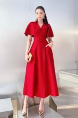 V1065 - Đầm 7 mảnh xèo cổ đứt tròn vai - BELY