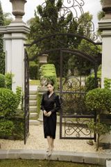 ĐẦM CỔ VEST BUỘC TÀ EO V1085