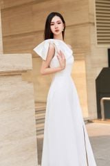 VÁY THIẾT KẾ XẺ ĐÙI PHỐI NƠ V950