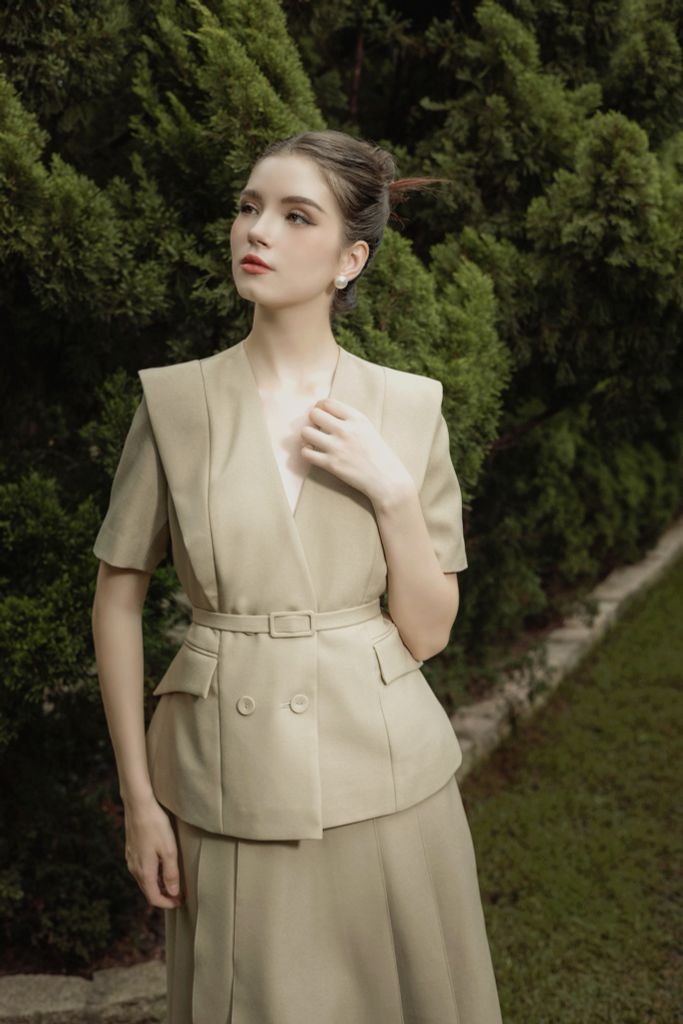 ÁO VEST NGẮN TAY CỔ V VS1048