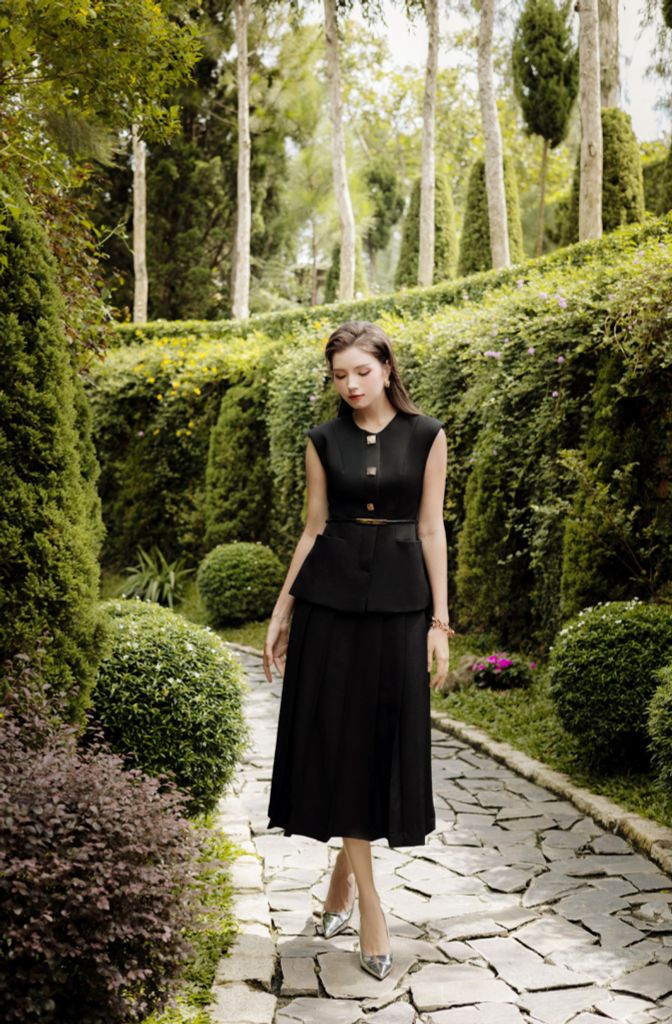 CHÂN VÁY XẾP LY DÁNG DÀI CẠP CAO CV888