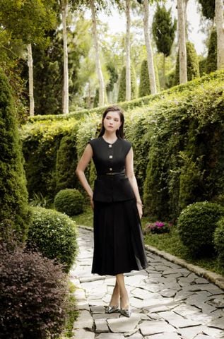 CHÂN VÁY XẾP LY DÁNG DÀI CẠP CAO CV888