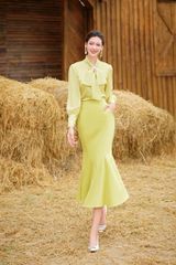 SM1004 - Áo sơ mi thiết kế thắt nơ tay bồng - BELY