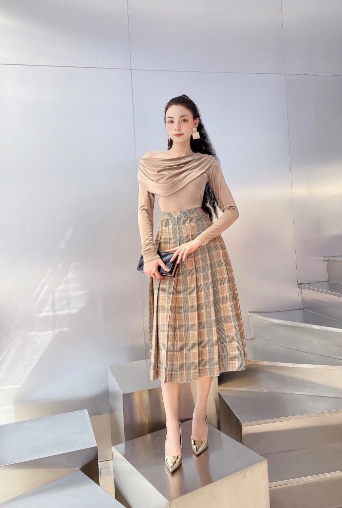 ÁO THUN LỆCH VAI TAY DÀI A1055