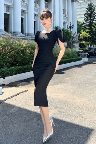 V983 - Đầm bút chì Pencil dress xẻ trước