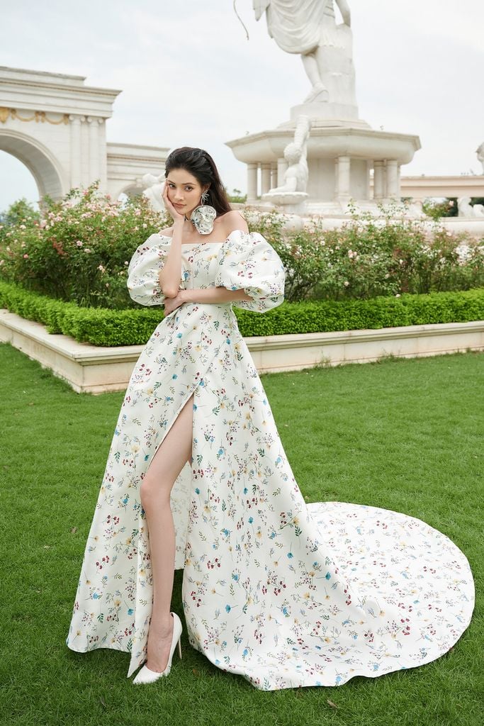 V1021 - Váy đầm maxi trễ vai