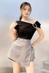 CV708 - Chân váy short đùi thiết kế đính eo nổi bật