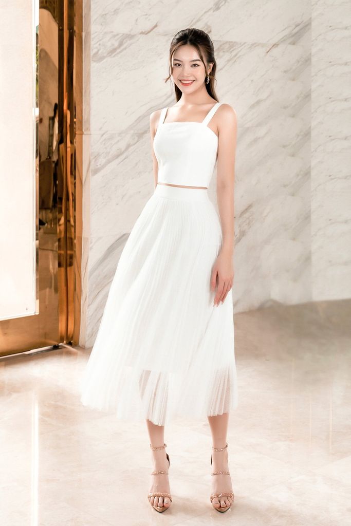 A853 - Áo croptop thiết kế ôm form, kéo khóa sau - BELY