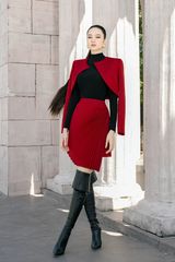 VS1011 - Áo vest croptop vạt bầu