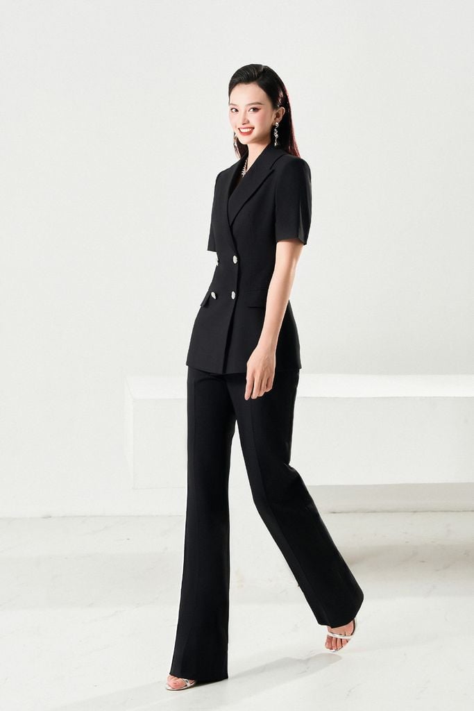 VS966 - Áo vest cộc tay dáng eo - BELY