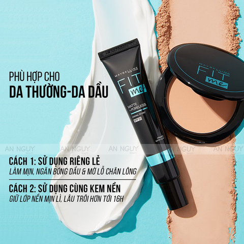 Kem Lót Maybelline New York Fit Me Primer Matte+Poreless SPF 20 Kiềm Dầu Ngăn Xuống Tông 30ml