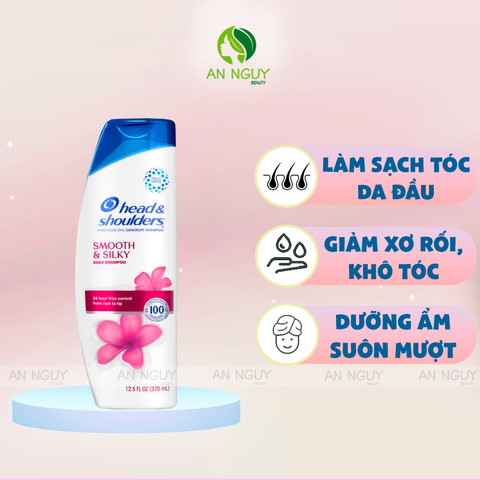 Dầu Gội & Xả Head & Shoulders Smooth & Silky 2in1 Suôn Mềm Óng Mượt (Hàng Mỹ Nhập Khẩu)