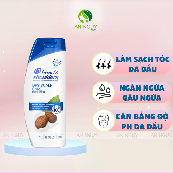Dầu Gội Head & Shoulders Dry Scalp Care Daily Shampoo 613ml