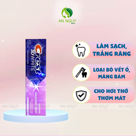 Kem Đánh Trắng Răng Crest 3D White Advanced Radiant Mint