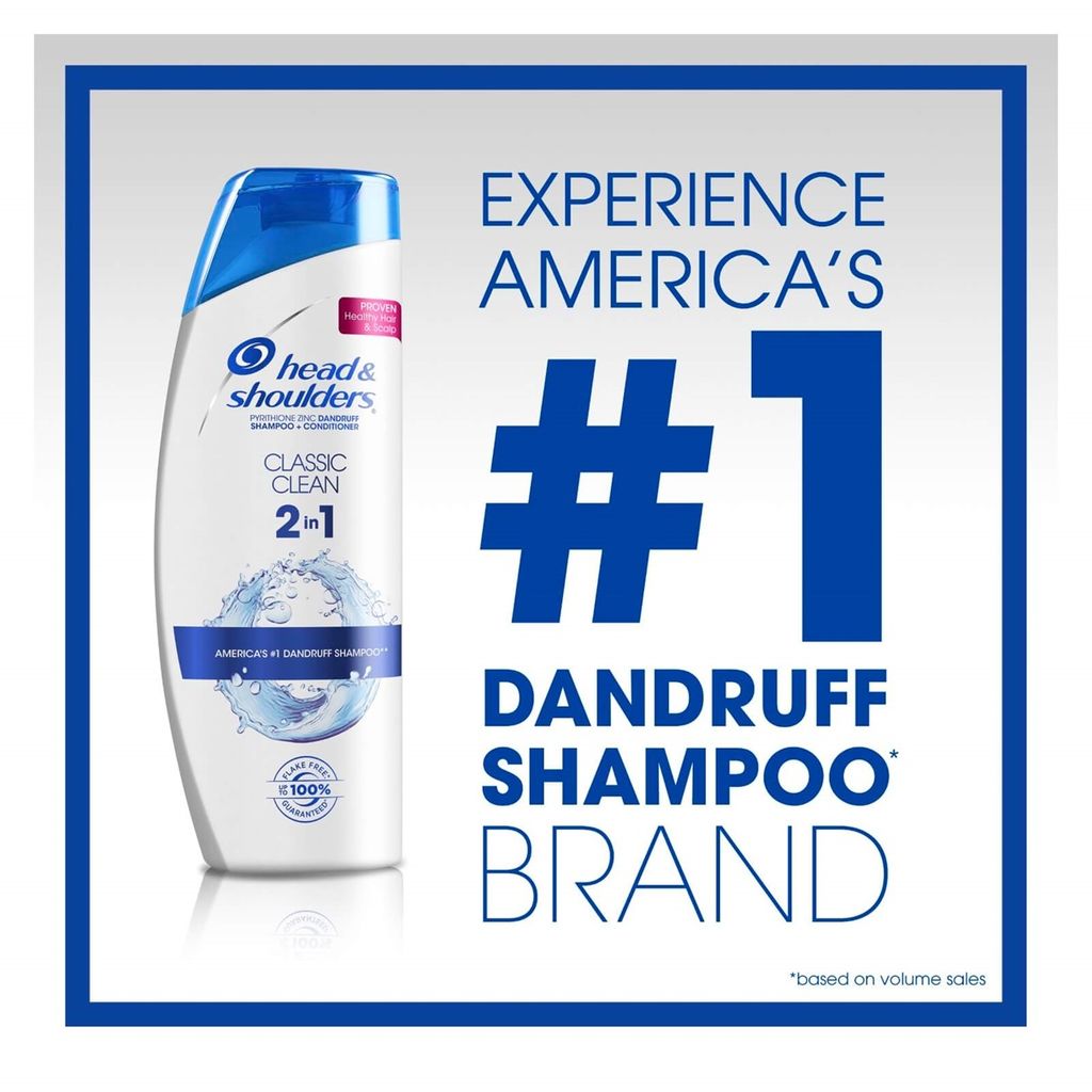 Dầu Gội & Xả Head & Shoulders Classic Clean 2in1 Pyrithione ZinC Dandruff