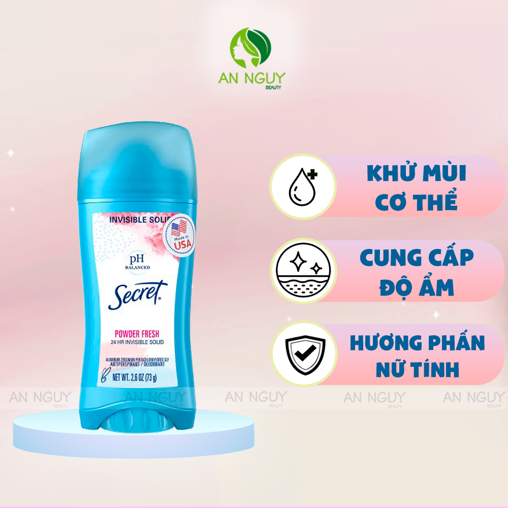 Sáp Khử Mùi Secret Cho Nữ Ngăn Mùi Và Mồ Hôi 73g