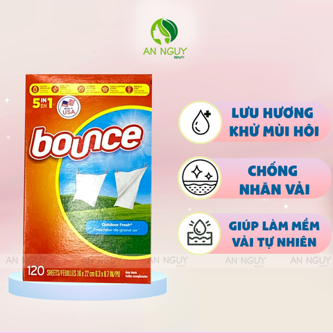 Giấy Thơm Bounce Dùng Cho Máy Sấy (Hàng Mỹ Nhập Khẩu)