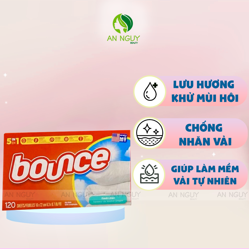 Giấy Thơm Bounce Dùng Cho Máy Sấy (Hàng Mỹ Nhập Khẩu)