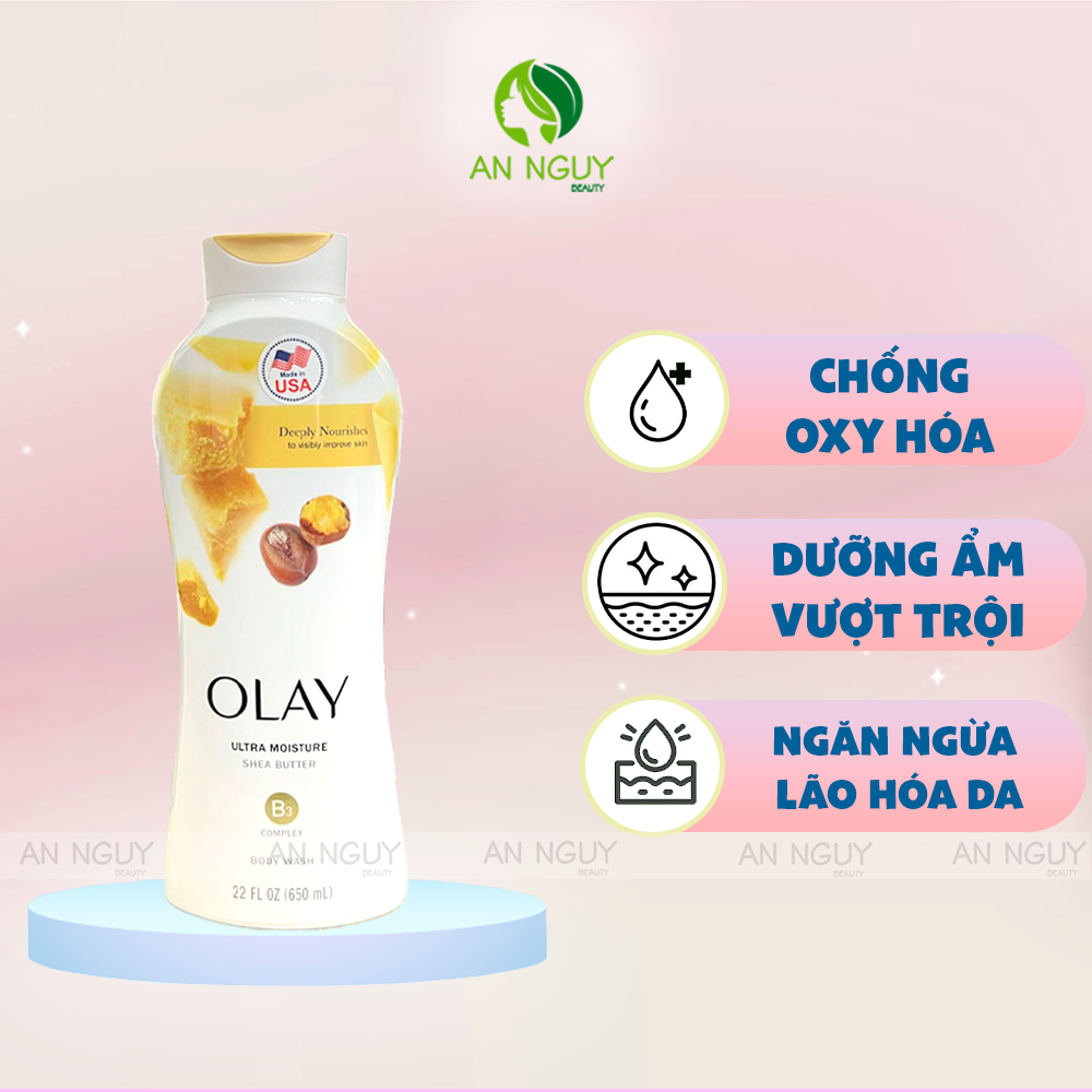 Sữa Tắm Olay Body Wash Lưu Hương Thơm Lâu 650ml (Hàng Mỹ Nhập Khẩu)