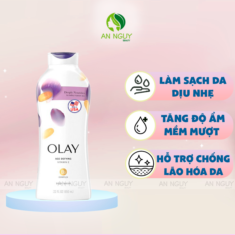 Sữa Tắm Olay Body Wash Lưu Hương Thơm Lâu 650ml (Hàng Mỹ Nhập Khẩu)