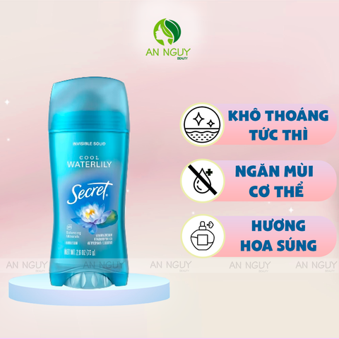 Sáp Khử Mùi Secret Cho Nữ Ngăn Mùi Và Mồ Hôi 73g